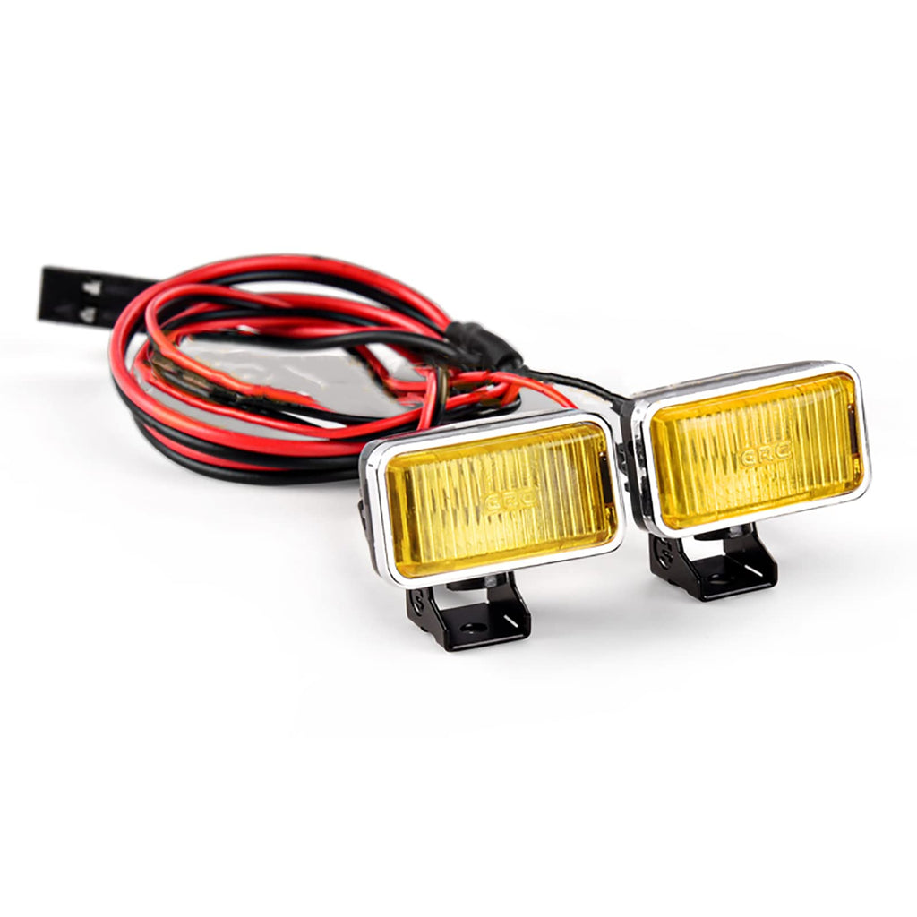 LICHIFIT 20mm Rectangular Spotlight for 1:8 1:10 RC Cars – Standard Yellow Lamp (G157UY)