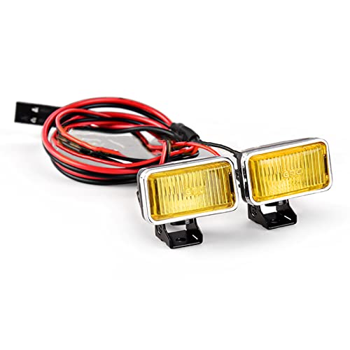 LICHIFIT 20mm Rectangular Spotlight for 1:8 1:10 RC Cars – Standard Yellow Lamp (G157UY)
