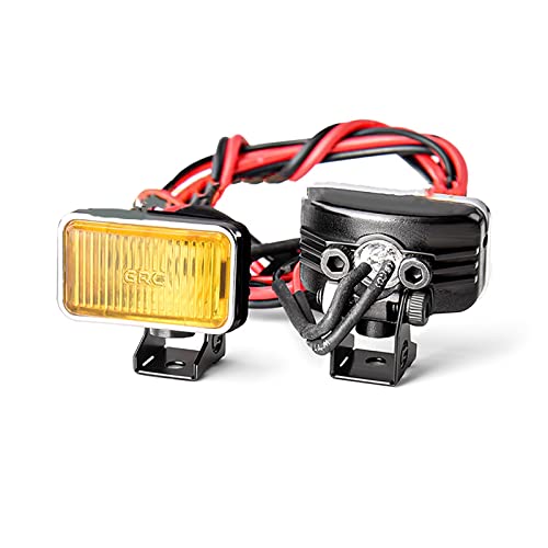 LICHIFIT 20mm Rectangular Spotlight for 1:8 1:10 RC Cars – Standard Yellow Lamp (G157UY)