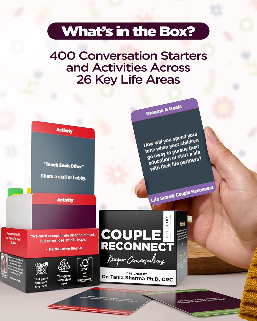 Life Sutra Couple Reconnect Card Game – 150 Conversation Cards for Deeper Connection and Trust