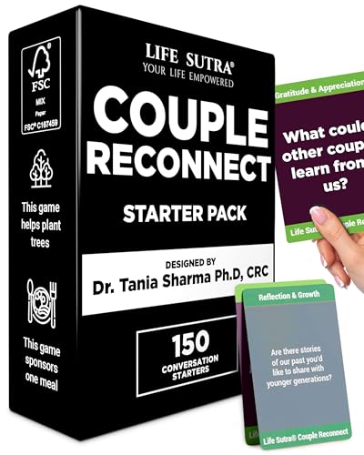 Life Sutra Couple Reconnect Card Game – 150 Conversation Cards for Deeper Connection and Trust