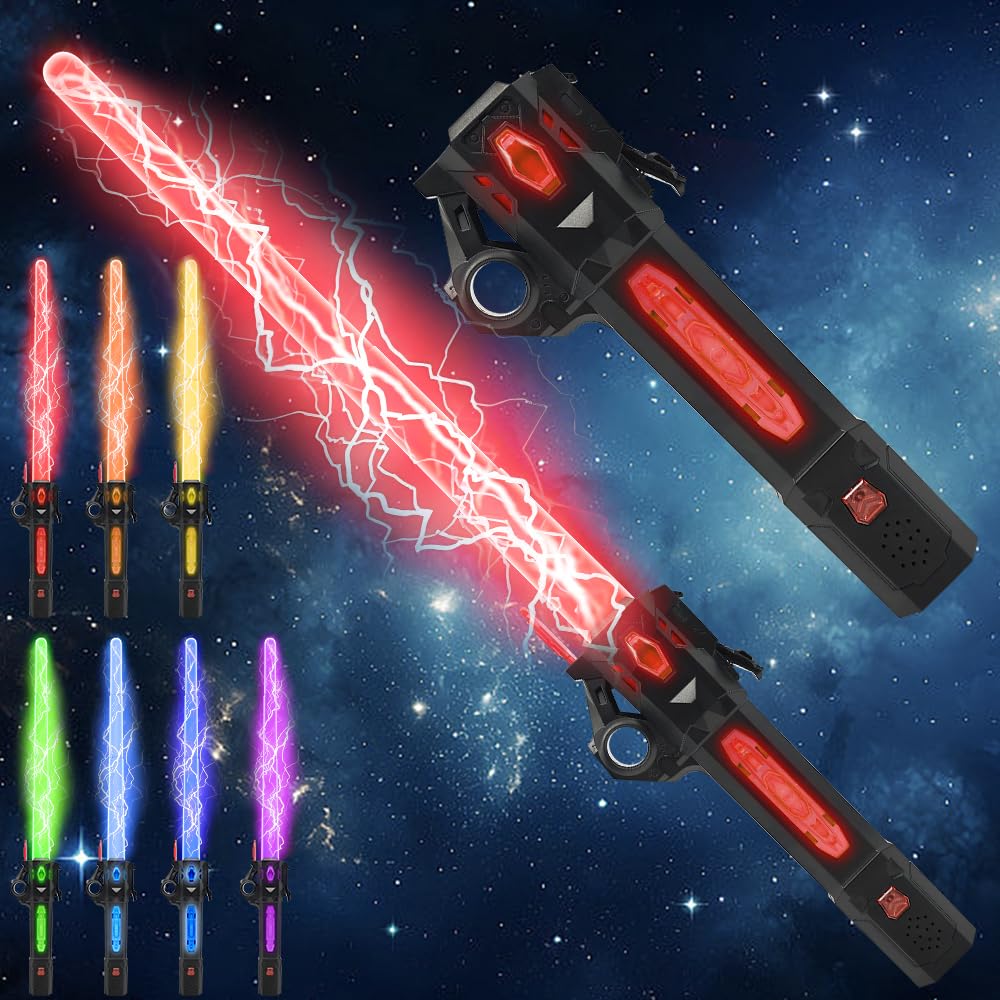 Light Up Sword for Kids – Retractable Blade, 7 Colors, Sound Effects, USB-C Rechargeable