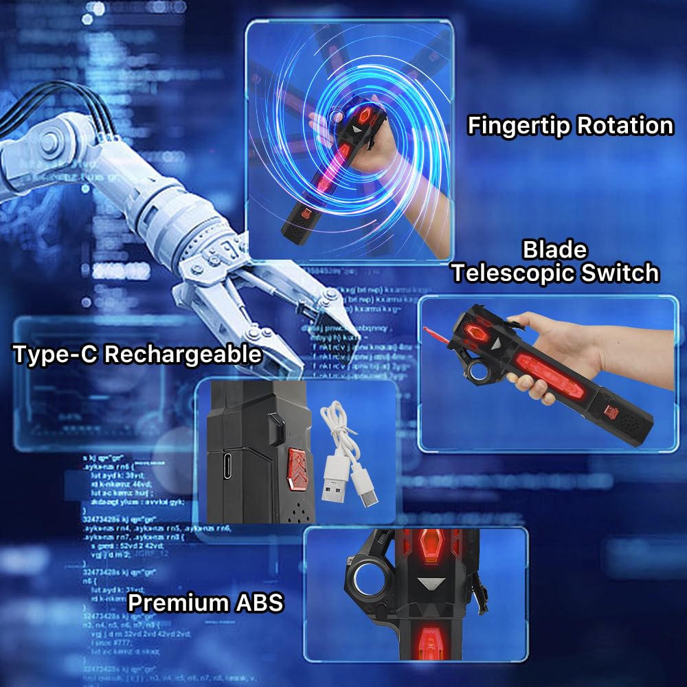Light Up Sword for Kids – Retractable Blade, 7 Colors, Sound Effects, USB-C Rechargeable