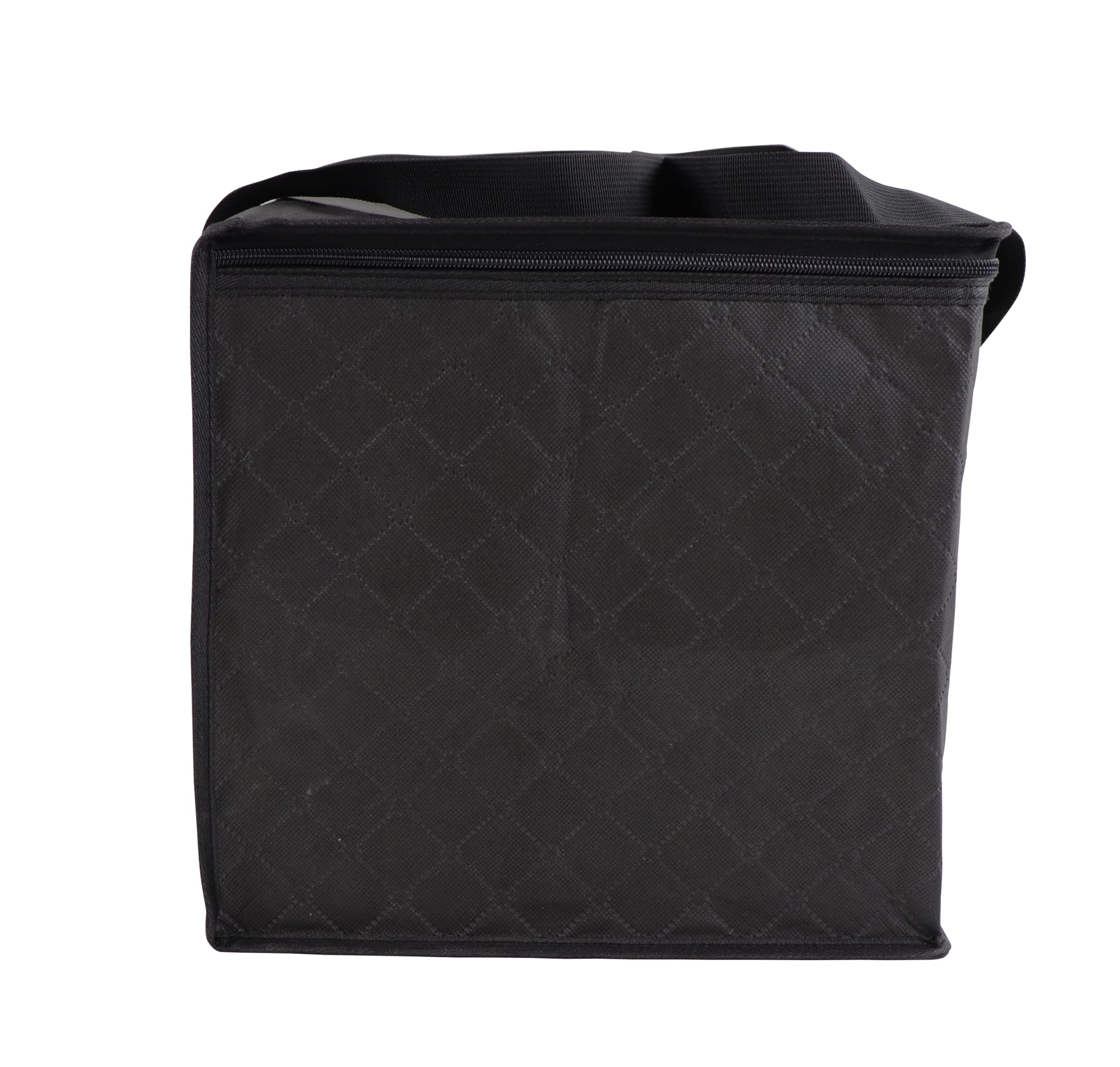 Lightweight Board Game Bag – 12-Inch Cube, Water Resistant, Zippered Lid, Carrying Handle (Black)