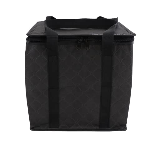 Lightweight Board Game Bag – 12-Inch Cube, Water Resistant, Zippered Lid, Carrying Handle (Black)