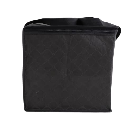 Lightweight Board Game Bag – 12-Inch Cube, Water Resistant, Zippered Lid, Carrying Handle (Black)
