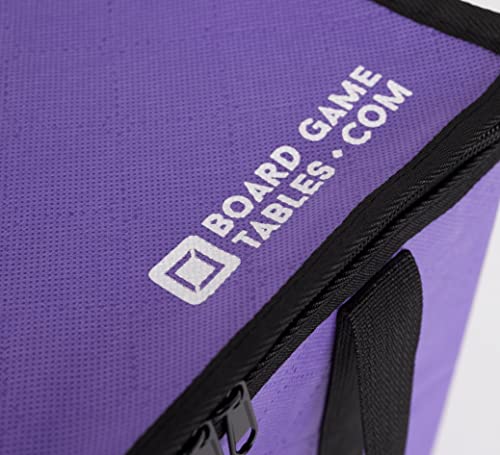 Lightweight Board Game Bag (Purple) – 12-Inch Cube, Zippered Lid, Water-Resistant Non-Woven Fabric with Wraparound Handles