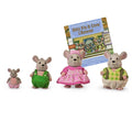 Li'l Woodzeez Handydandy Mice Family Set – 4 Mouse Figures with Storybook for Imaginative Play
