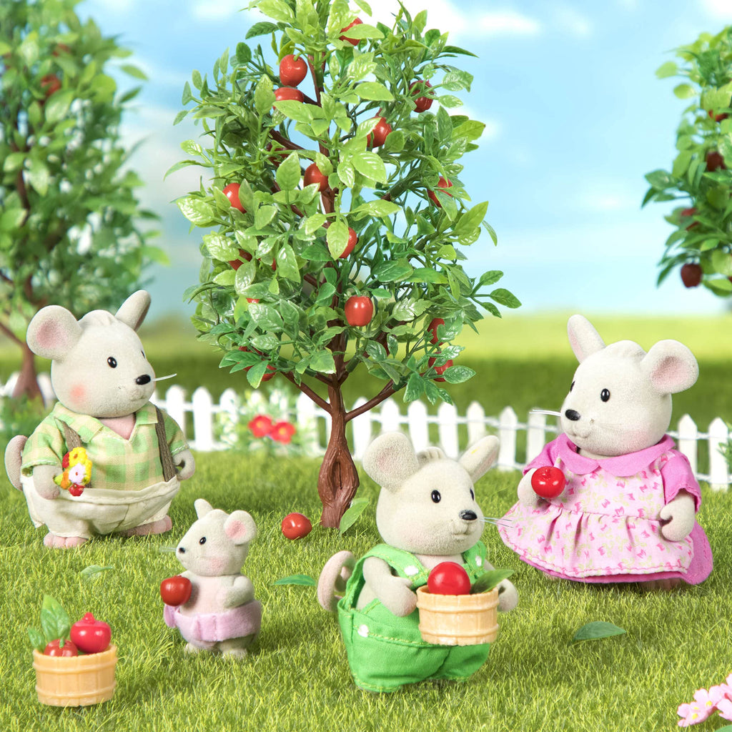 Li'l Woodzeez Handydandy Mice Family Set – 4 Mouse Figures with Storybook for Imaginative Play