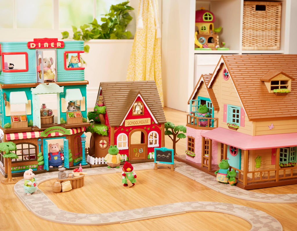 Li'l Woodzeez Handydandy Mice Family Set – 4 Mouse Figures with Storybook for Imaginative Play