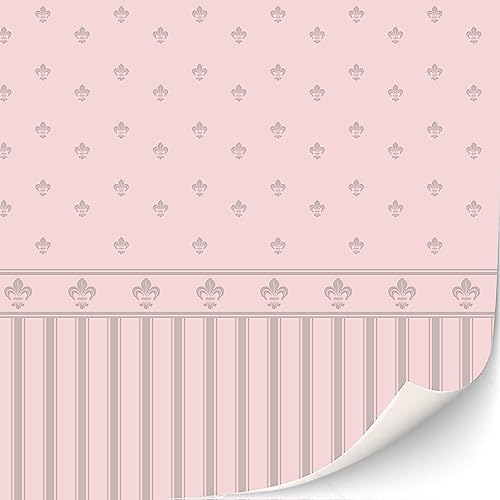 Lilibet 3 Sheets Self-Adhesive Wallpaper for 1:12 Scale Dollhouses – Classic Victorian Damask & Brocade Patterns