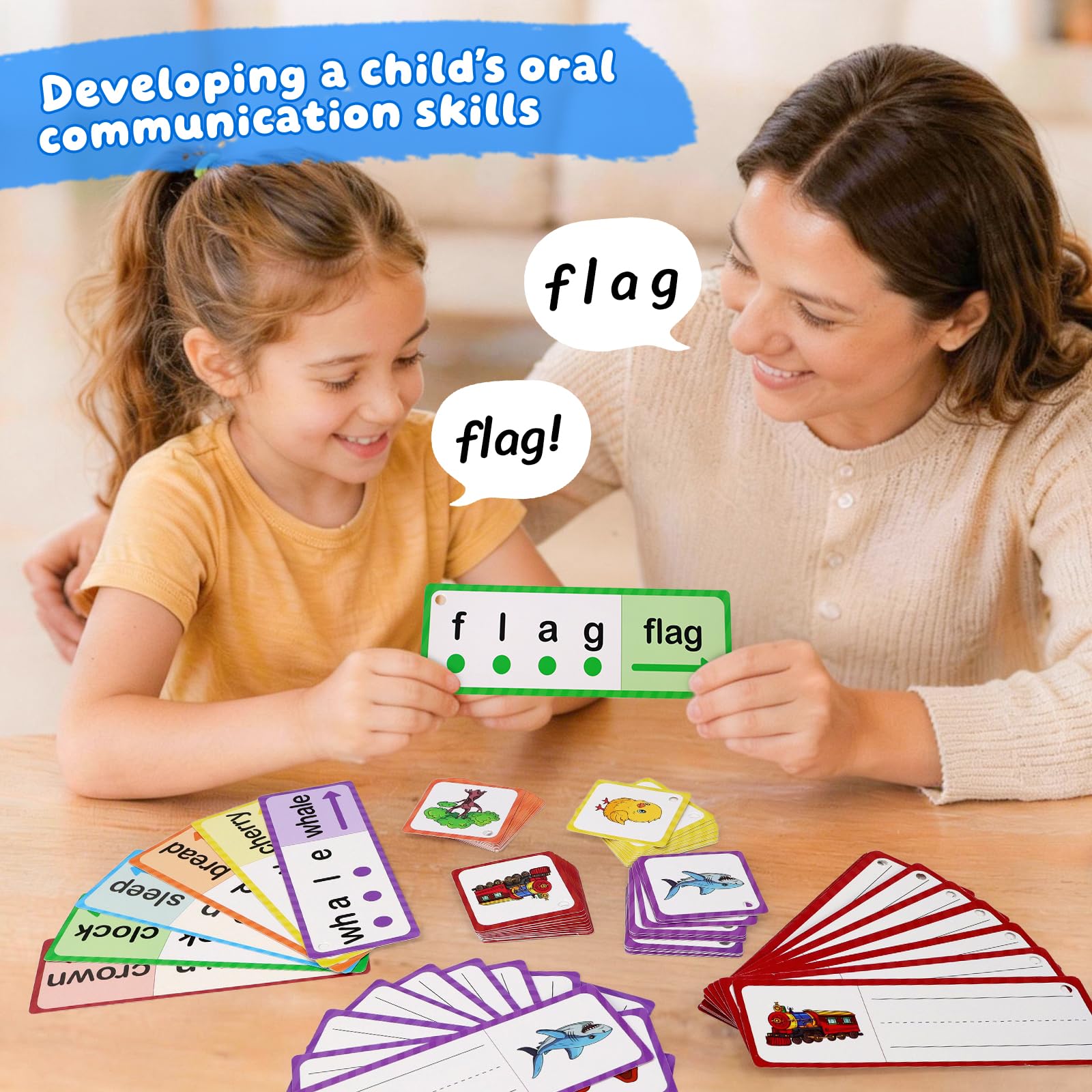 LilLaufy Phonics Flash Cards – Blends, Digraphs & Sight Word Games for Toddlers