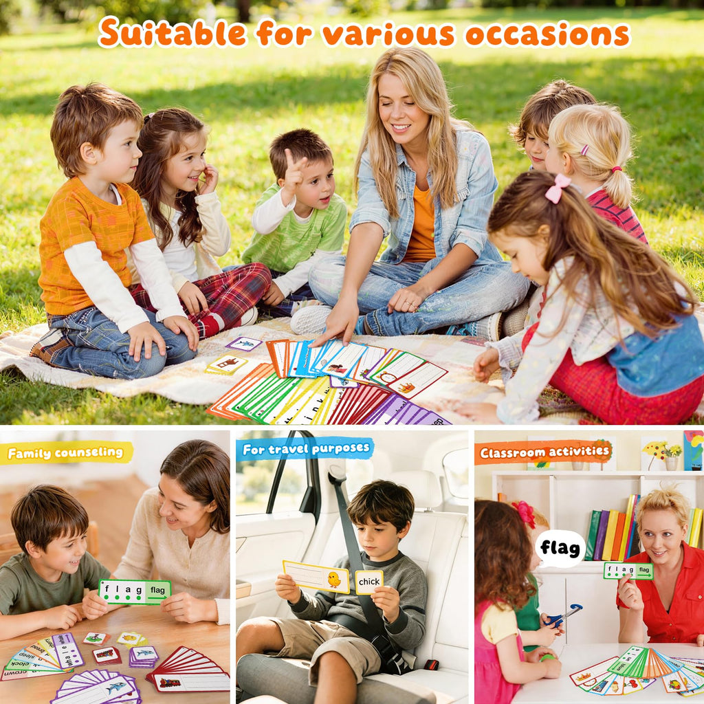 LilLaufy Phonics Flash Cards – Blends, Digraphs & Sight Word Games for Toddlers
