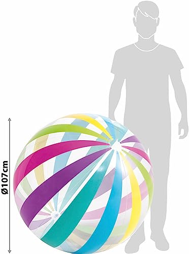 LINE42 Beach Ball Set of 3 – Jumbo 42-Inch & Two 24-Inch Pastel Beach Balls