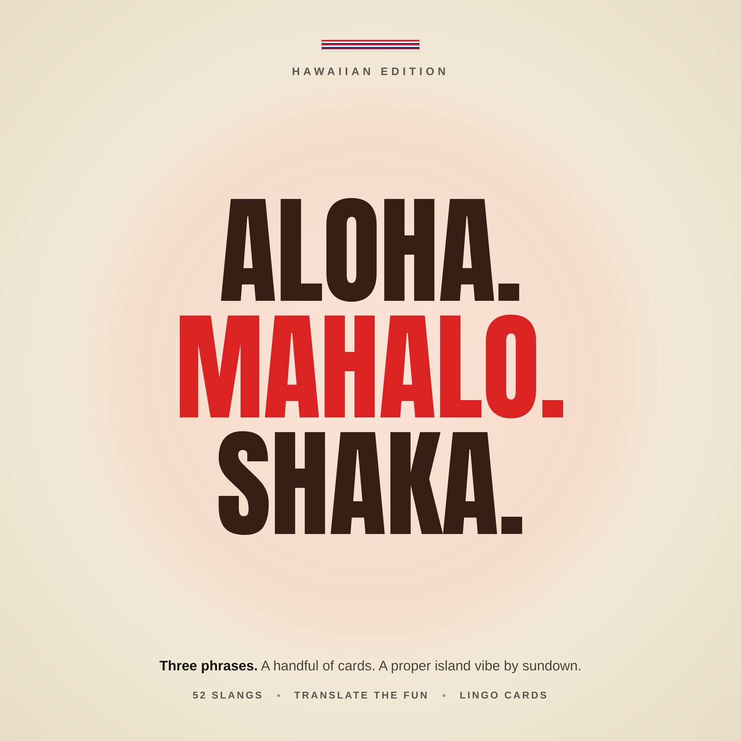 Lingo Hawaiian Playing Cards – Learn Hawaiian Slang with 52 Essential Translations and Phonetics
