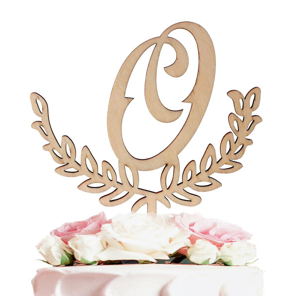 LINGTEER Letter O Wooden Cake Topper - Birthday, Wedding, Anniversary Party Decoration