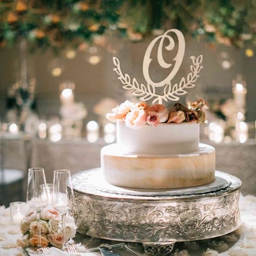 LINGTEER Letter O Wooden Cake Topper - Birthday, Wedding, Anniversary Party Decoration