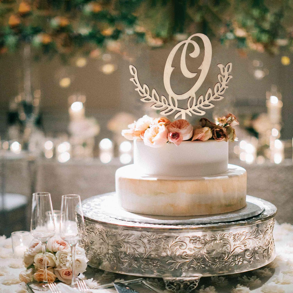 LINGTEER Letter O Wooden Cake Topper - Birthday, Wedding, Anniversary Party Decoration
