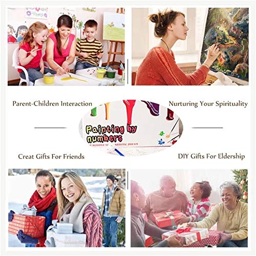 Linkmonde Paint by Numbers Kit – Colorful Cute Cat, 16x20 Inch DIY Canvas for Teens and Beginners