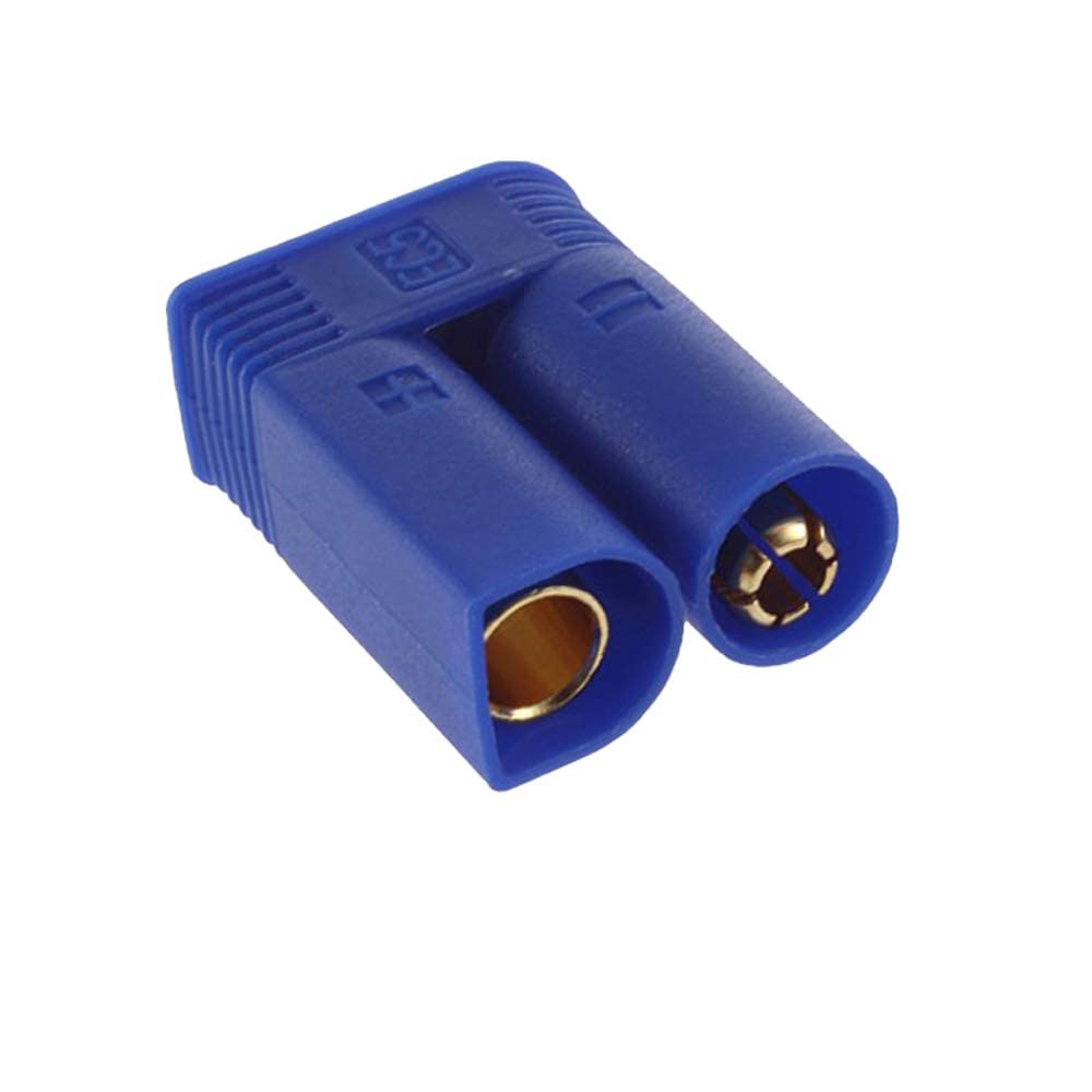 LINSYRC 10-Pack EC5 Battery Connector Adapters - Gold-Plated 5mm Banana Plug Bullet Male/Female for RC ESC LiPo Batteries