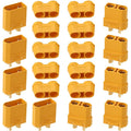 LINSYRC 5 Pairs Amass XT-90 XT90H Male and Female Connector Adapters with Plastic Housing for RC LiPo Batteries