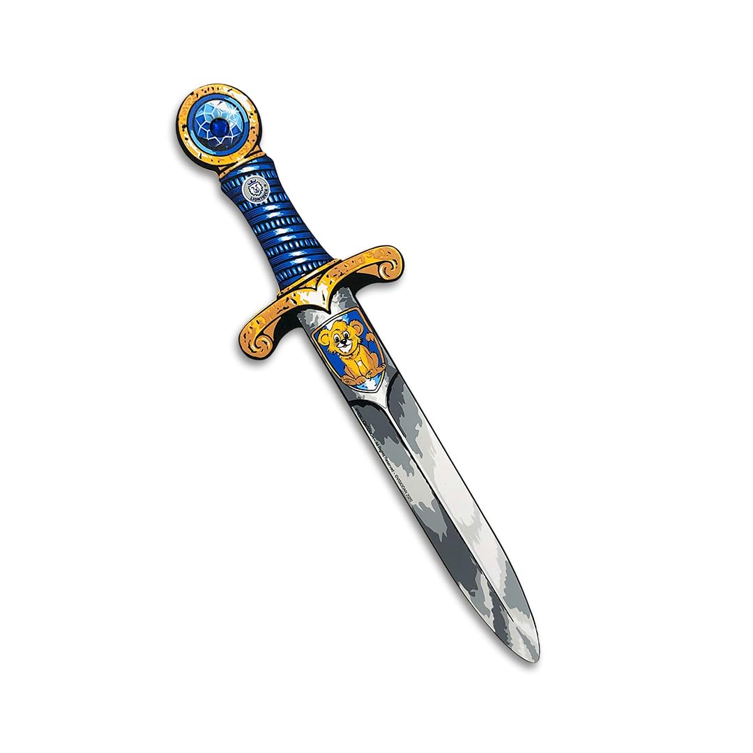Liontouch Mini Lion Foam Sword – Blue Foam Dagger for Toddler Boys Ages 3-6, 13.8 Inches, Safe Pretend Play Knight Accessory