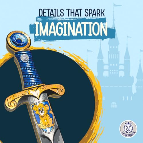 Liontouch Mini Lion Foam Sword – Blue Foam Dagger for Toddler Boys Ages 3-6, 13.8 Inches, Safe Pretend Play Knight Accessory