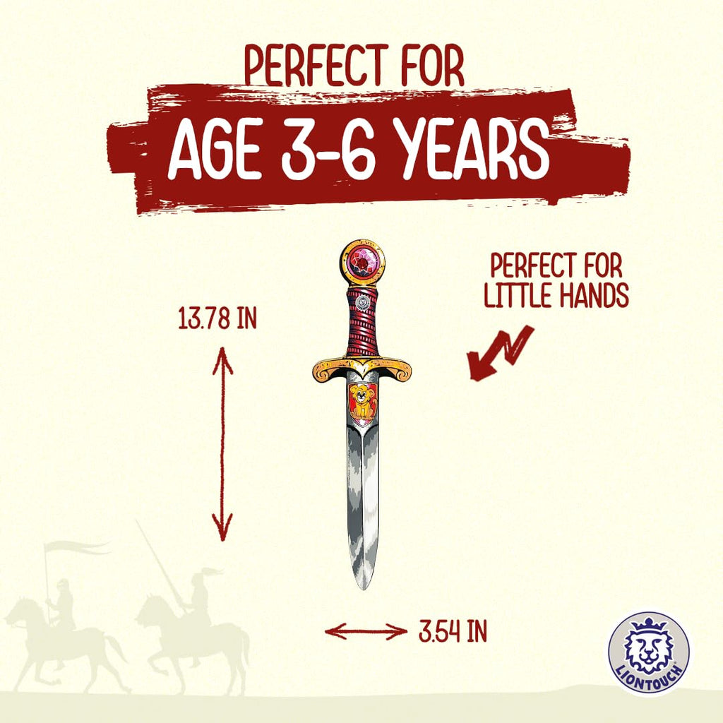 Liontouch Mini Lion Foam Sword – Red, 13.8-Inch Safe Pretend Play Dagger for Toddlers