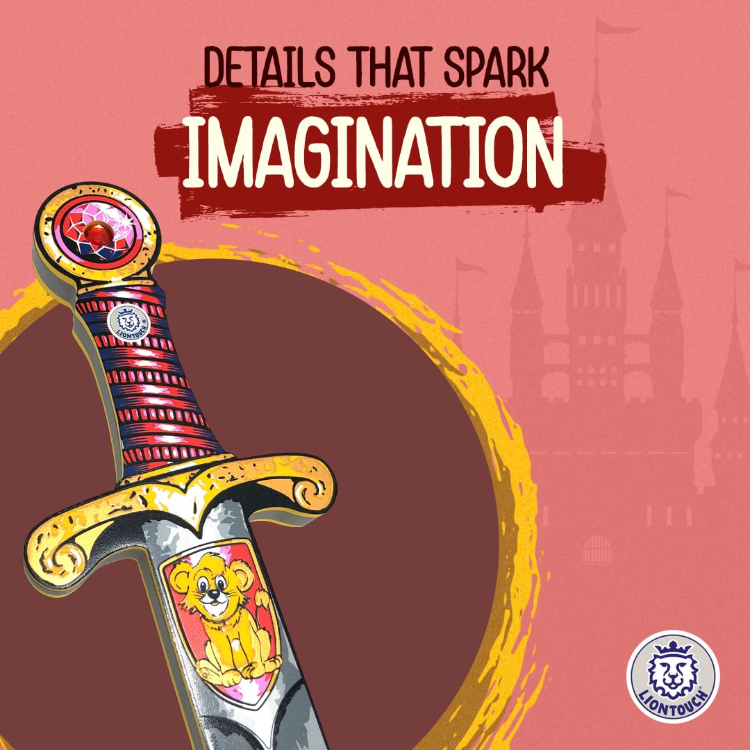 Liontouch Mini Lion Foam Sword – Red, 13.8-Inch Safe Pretend Play Dagger for Toddlers