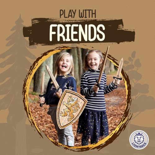 Liontouch WoodyLion Foam Sword – Gold/Black Small Toy Dagger for Kids Ages 3-6
