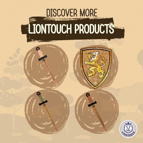 Liontouch WoodyLion Foam Sword – Gold/Black Small Toy Dagger for Kids Ages 3-6