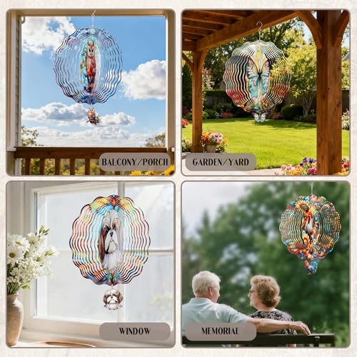 LIRAVENO Chicken Wind Spinner - 3D Kinetic Metal Rooster Sculpture for Outdoor Garden Decor