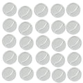 LITKO 20mm Clear Acrylic Round Bases for Paper Miniatures – Curved Slot, Set of 25 (3mm Thick)