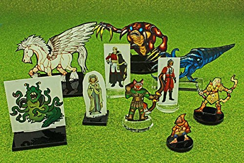 LITKO 20mm Clear Acrylic Round Bases for Paper Miniatures – Curved Slot, Set of 25 (3mm Thick)