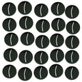LITKO 25mm Round Black Acrylic Paper Miniature Bases | Curved Slot, 3mm Thick, Set of 25 | Compatible with D&D & Pathfinder