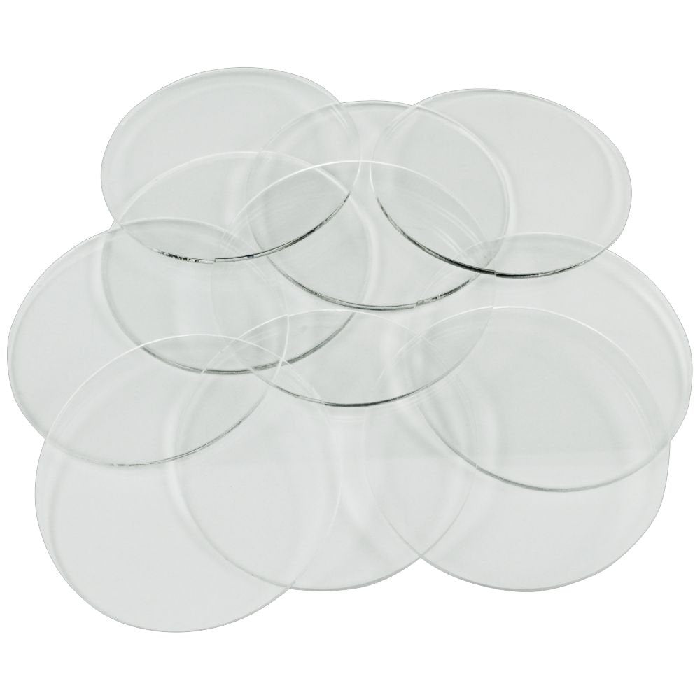 LITKO 60mm Clear Acrylic Miniature Bases - 1.5mm Thin - Set of 10