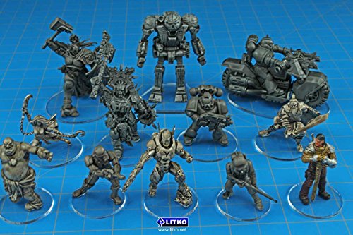LITKO 60mm Clear Acrylic Miniature Bases - 1.5mm Thin - Set of 10