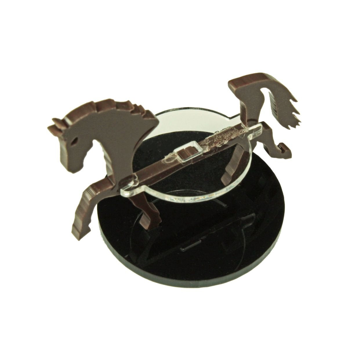 LITKO Brown Horse Mount for RPGs - 40mm Round Base - Compatible with D&D and Pathfinder