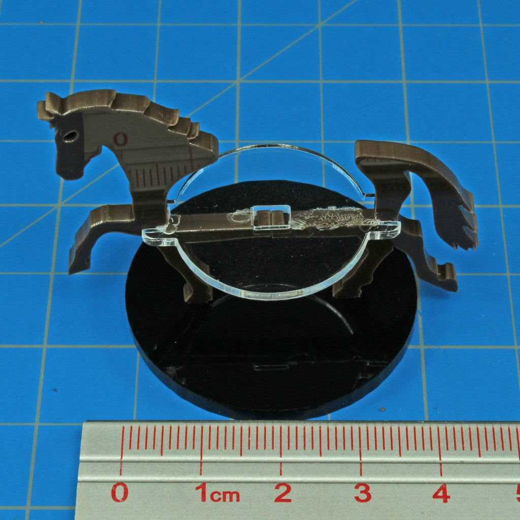 LITKO Brown Horse Mount for RPGs - 40mm Round Base - Compatible with D&D and Pathfinder