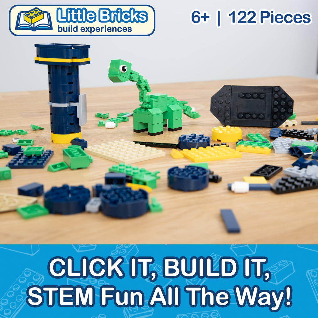 Little Bricks Build Experience: The Adventures of Brixie and Fig - Interactive Read & Build Toy for Kids Ages 6+
