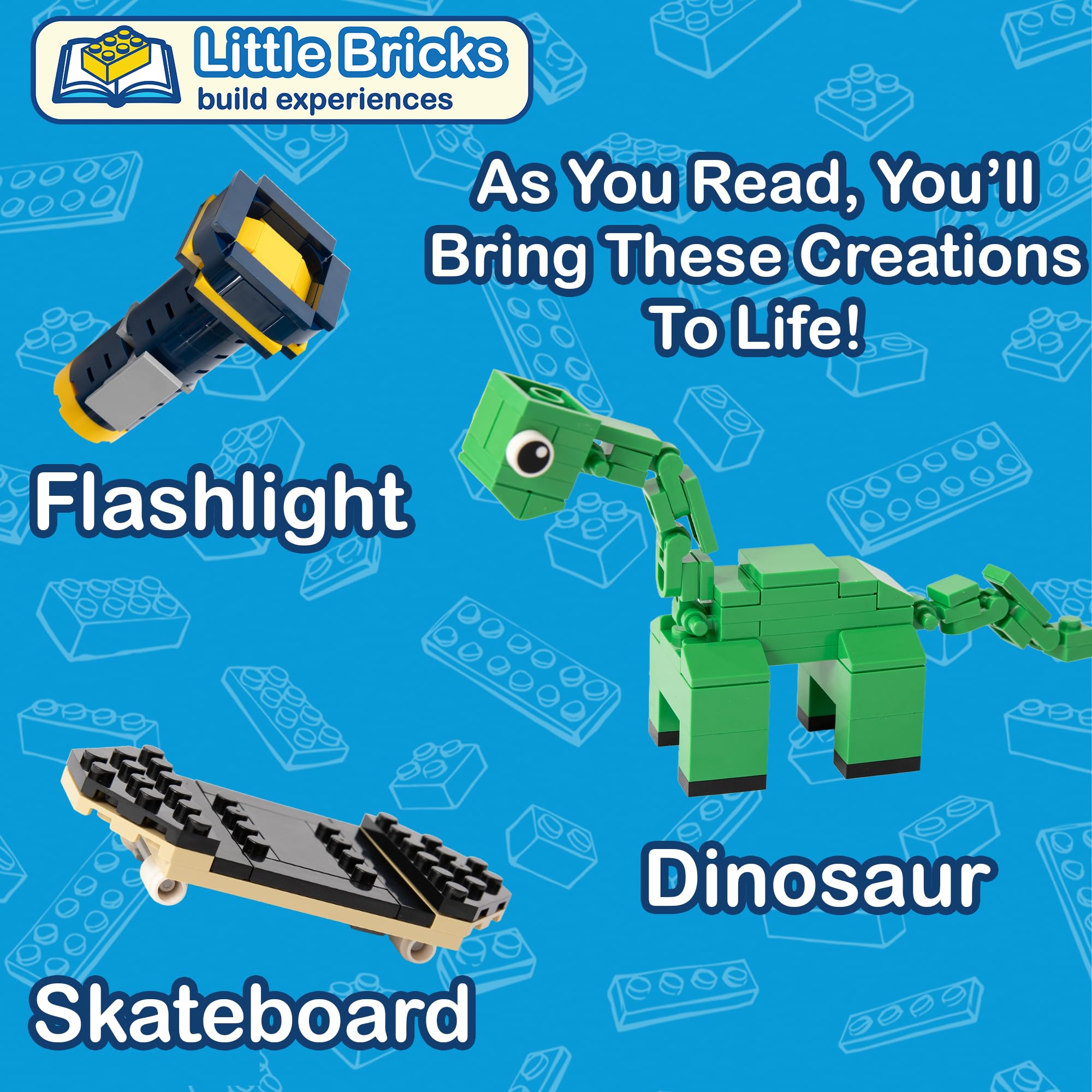 Little Bricks Build Experience: The Adventures of Brixie and Fig - Interactive Read & Build Toy for Kids Ages 6+