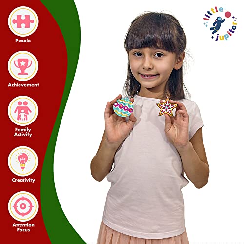 Little Jupiter Diamond Art Christmas Ornament and Magnet Kit - 8 Pieces Craft for Kids Ages 6-12