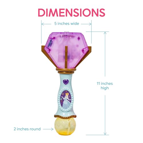 Little Kids Disney Princess Cinderella Light & Sound Bubble Wand with Bubble Solution