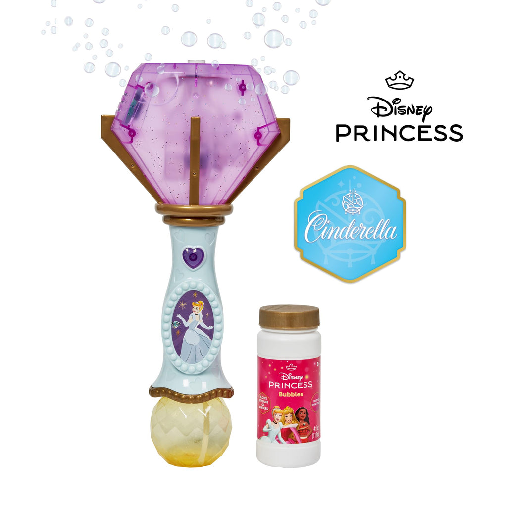 Little Kids Disney Princess Cinderella Light & Sound Bubble Wand with Bubble Solution