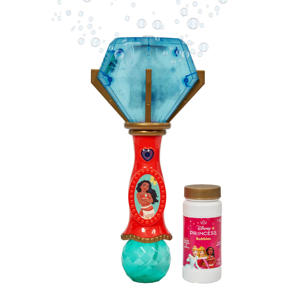 Little Kids Disney Princess Moana Light and Sound Musical Bubble Wand with Bubble Solution