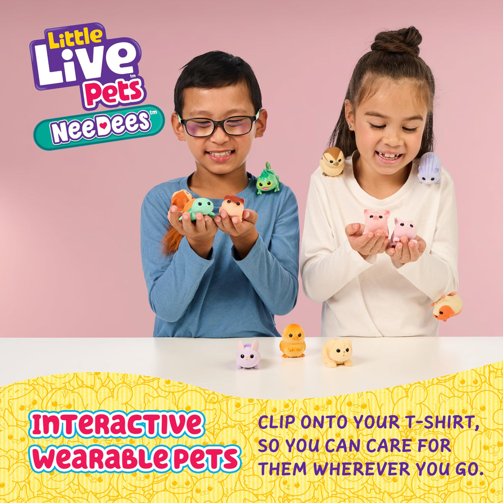 Little Live Pets NeeDee Wearable Electronic Pet Toy – Interactive with 50+ Sounds and Score Tracker, for Kids Ages 5+