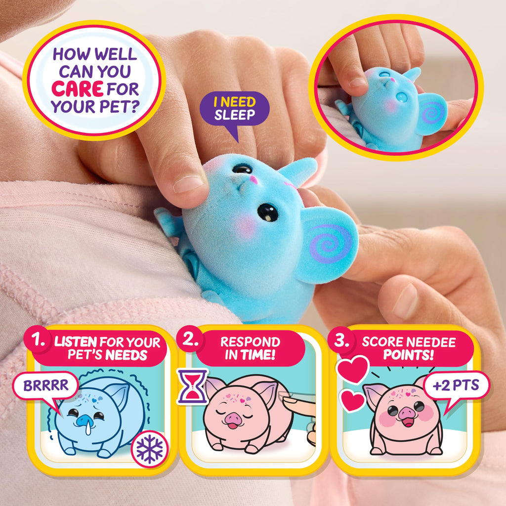 Little Live Pets NeeDee Wearable Electronic Pet Toy – Interactive with 50+ Sounds and Score Tracker, for Kids Ages 5+