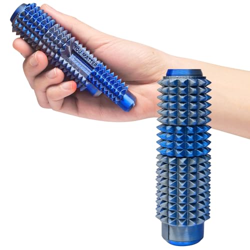 Little Ouchies 5-in-1 Pain Stim Fidget - Blue Silver: Extra Sharp Spikes, Hidden Encouragement, Portable Stress Relief for Adults