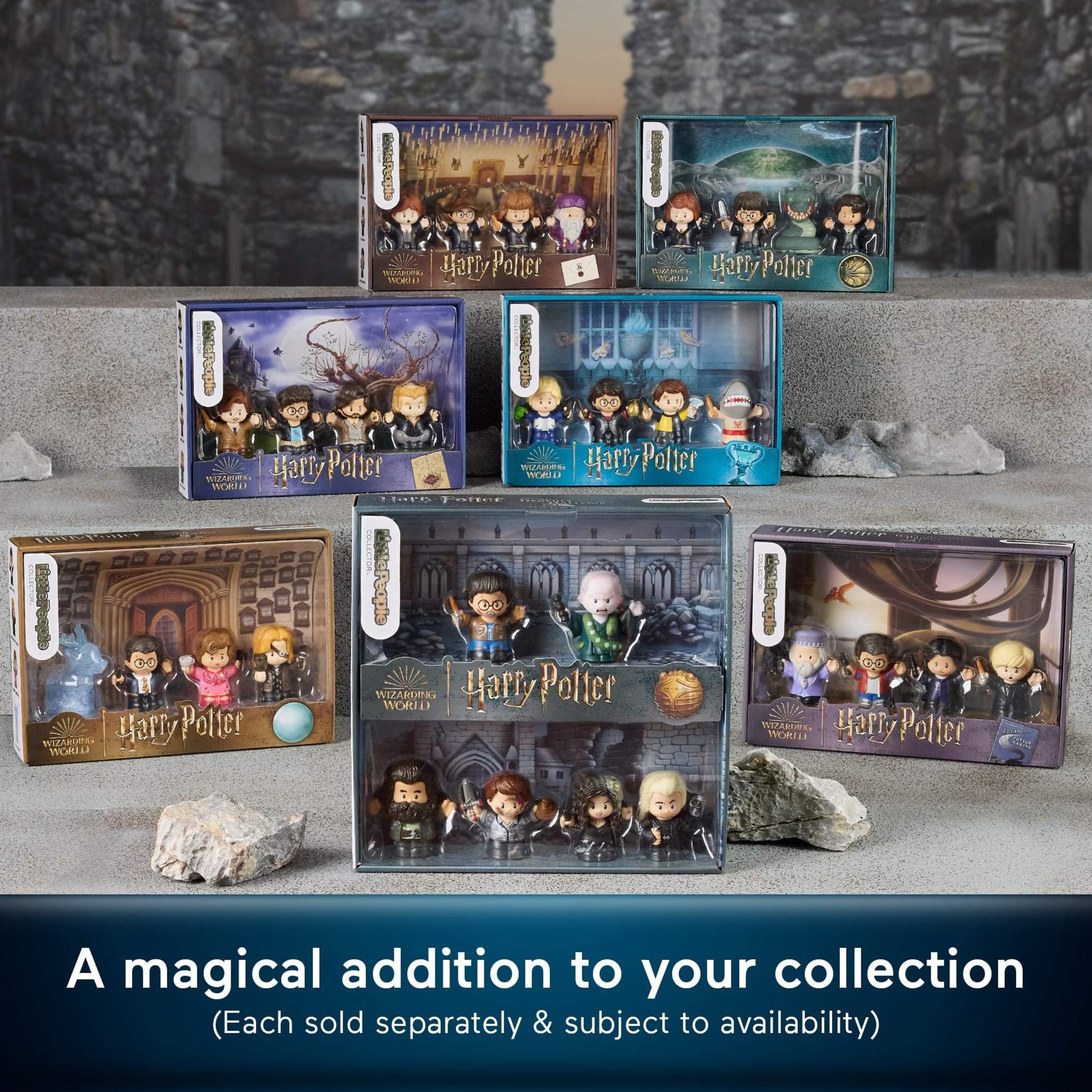 Little People Collector Harry Potter Prisoner of Azkaban Set – 4 Movie-Inspired Figures in Display Box for Adult Fans