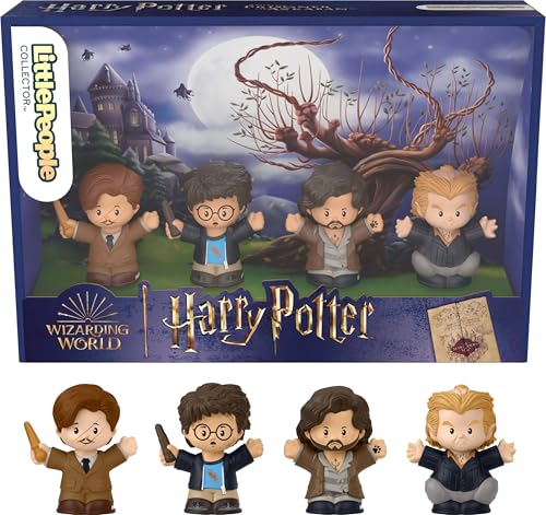 Little People Collector Harry Potter Prisoner of Azkaban Set – 4 Movie-Inspired Figures in Display Box for Adult Fans